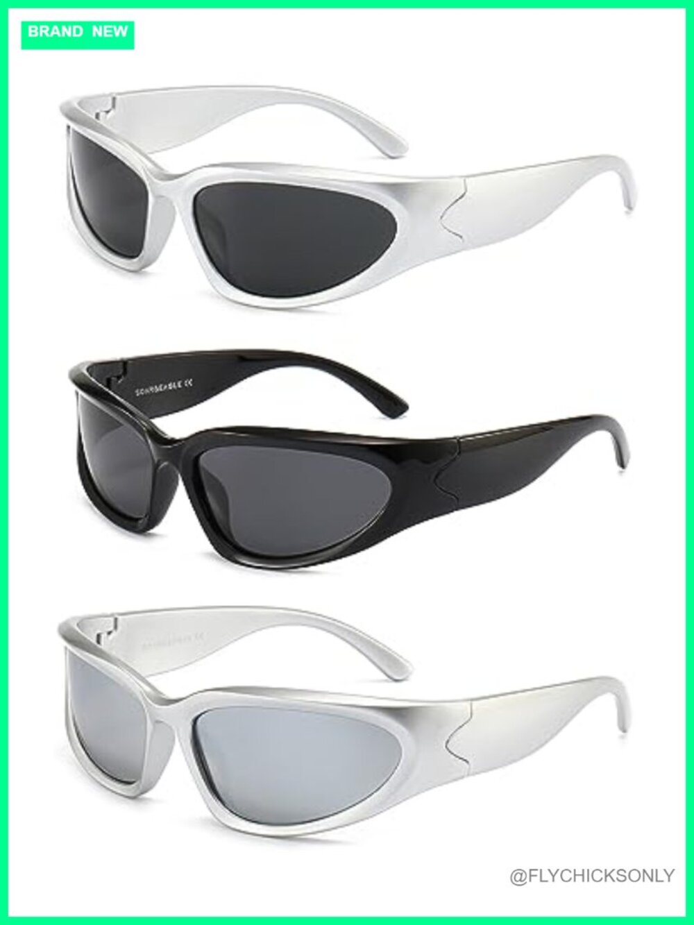 Polarized Wrap Around Sunglasses UV400 Unisex Sports Shades 3 Pack